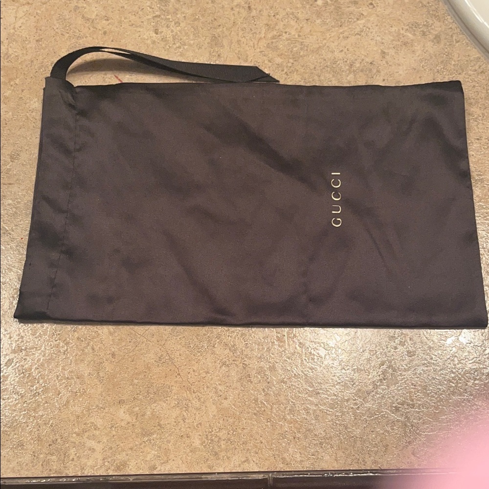Gucci Black Dust Bag with Gold Logo for glasses